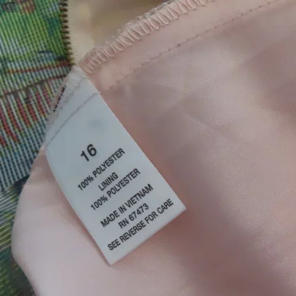 EUC Hummingbird Tea Party Dress Fit & Flare - Dress Barn (US 16) ❧ - Picture 7 of 8